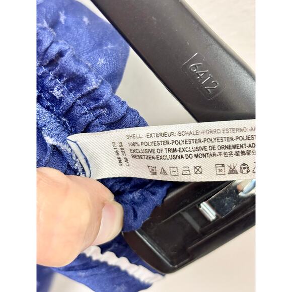 Free People Polka Dot Pull On High Waisted Wide Leg Pants Blue Women's Size S - Picture 4 of 4